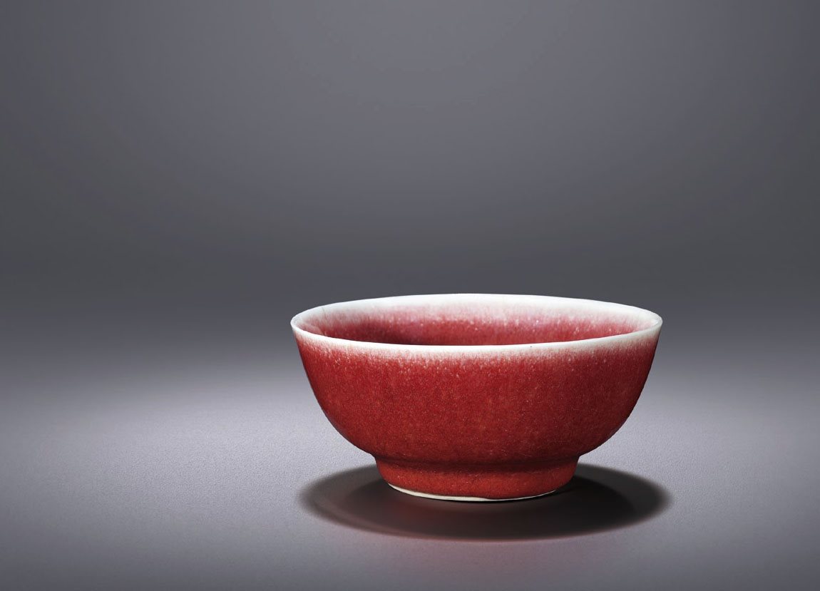 郎窑红釉碗