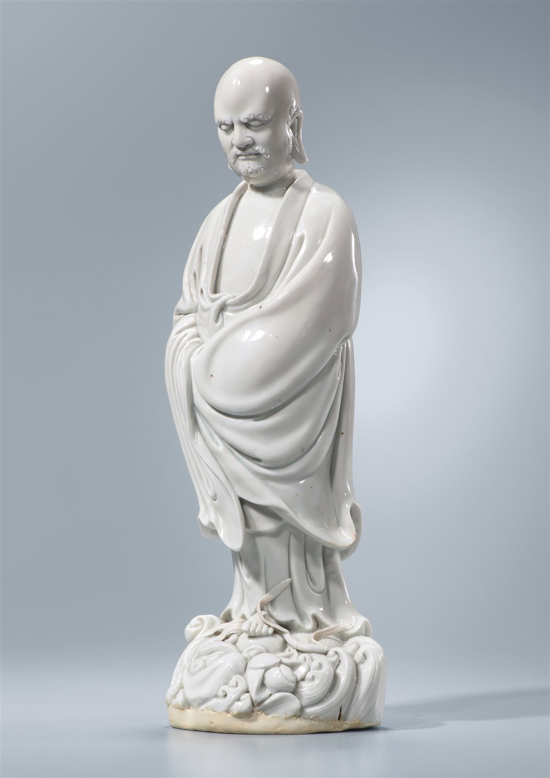 德化窑白瓷达摩立像