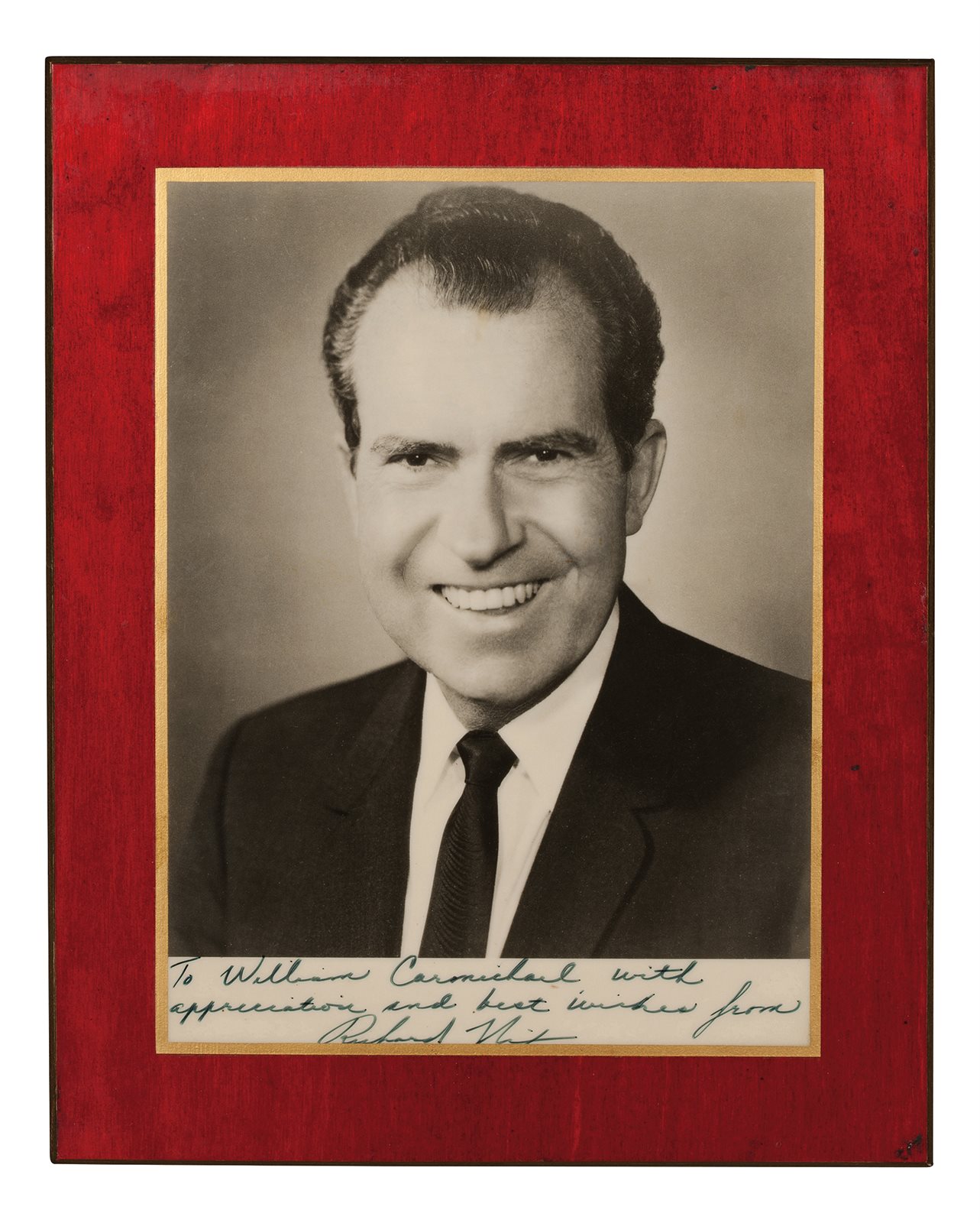 美国总统尼克松亲笔签名照片