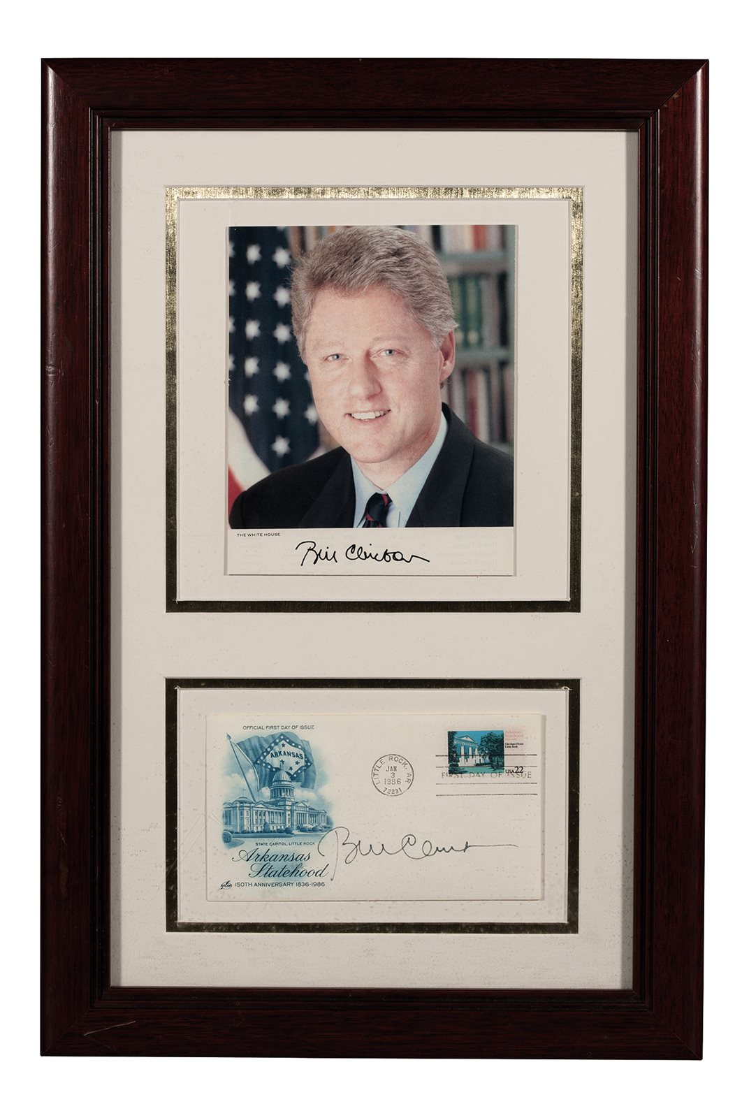 美国42任总统克林顿签名照片