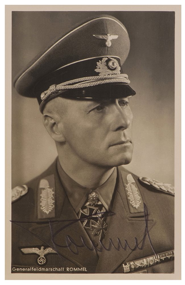 德国陆军元帅隆美尔签名照片