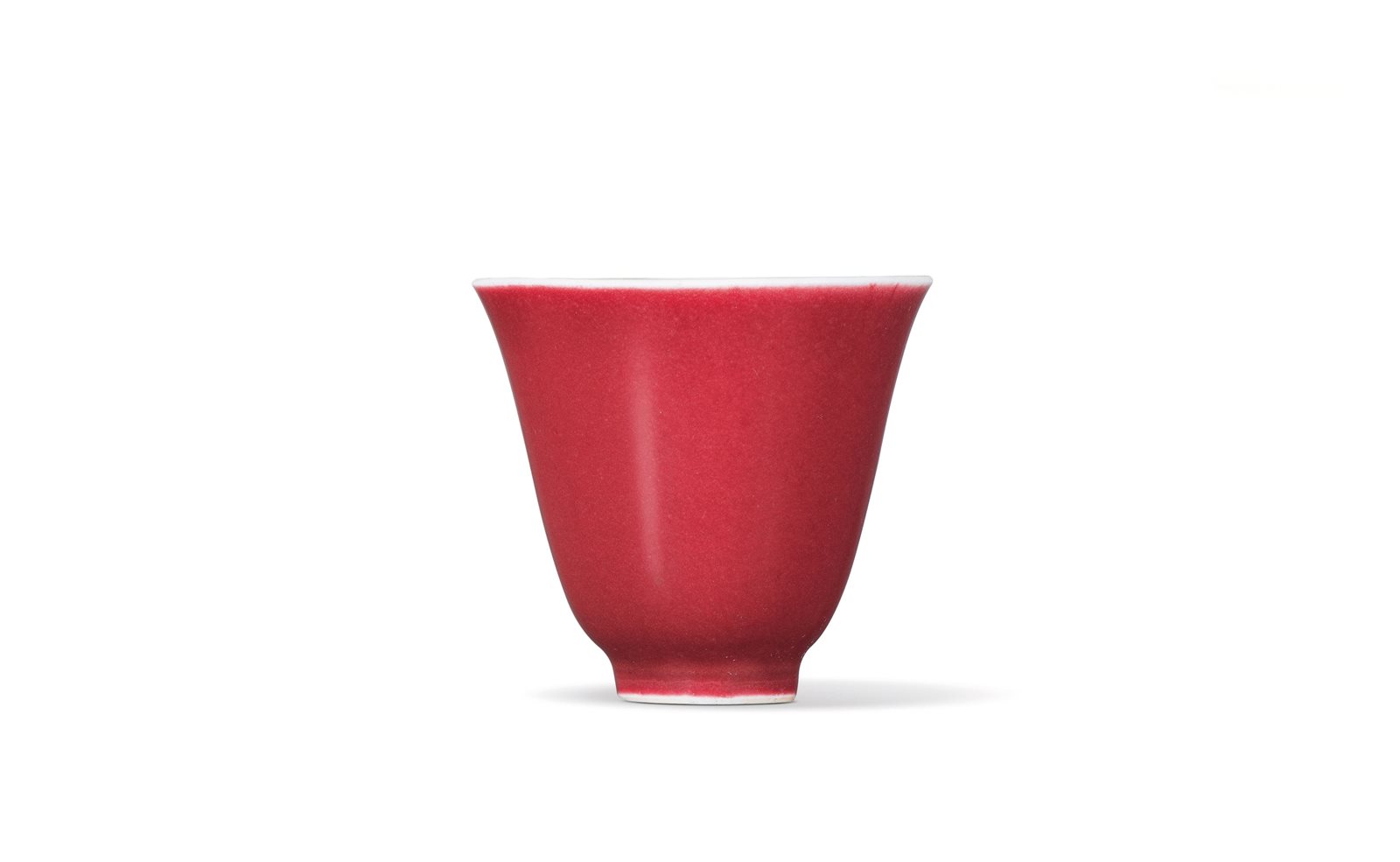 霁红釉铃铛杯