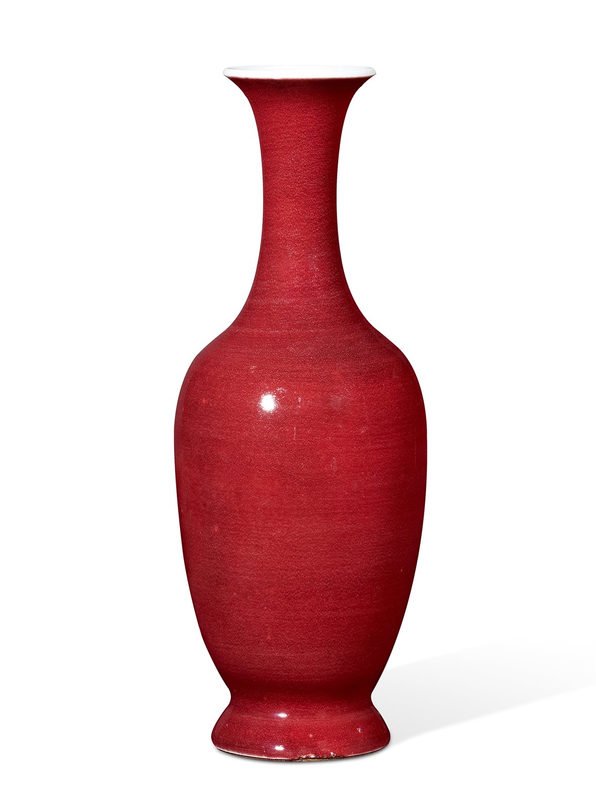 清中期 霁红釉观音瓶