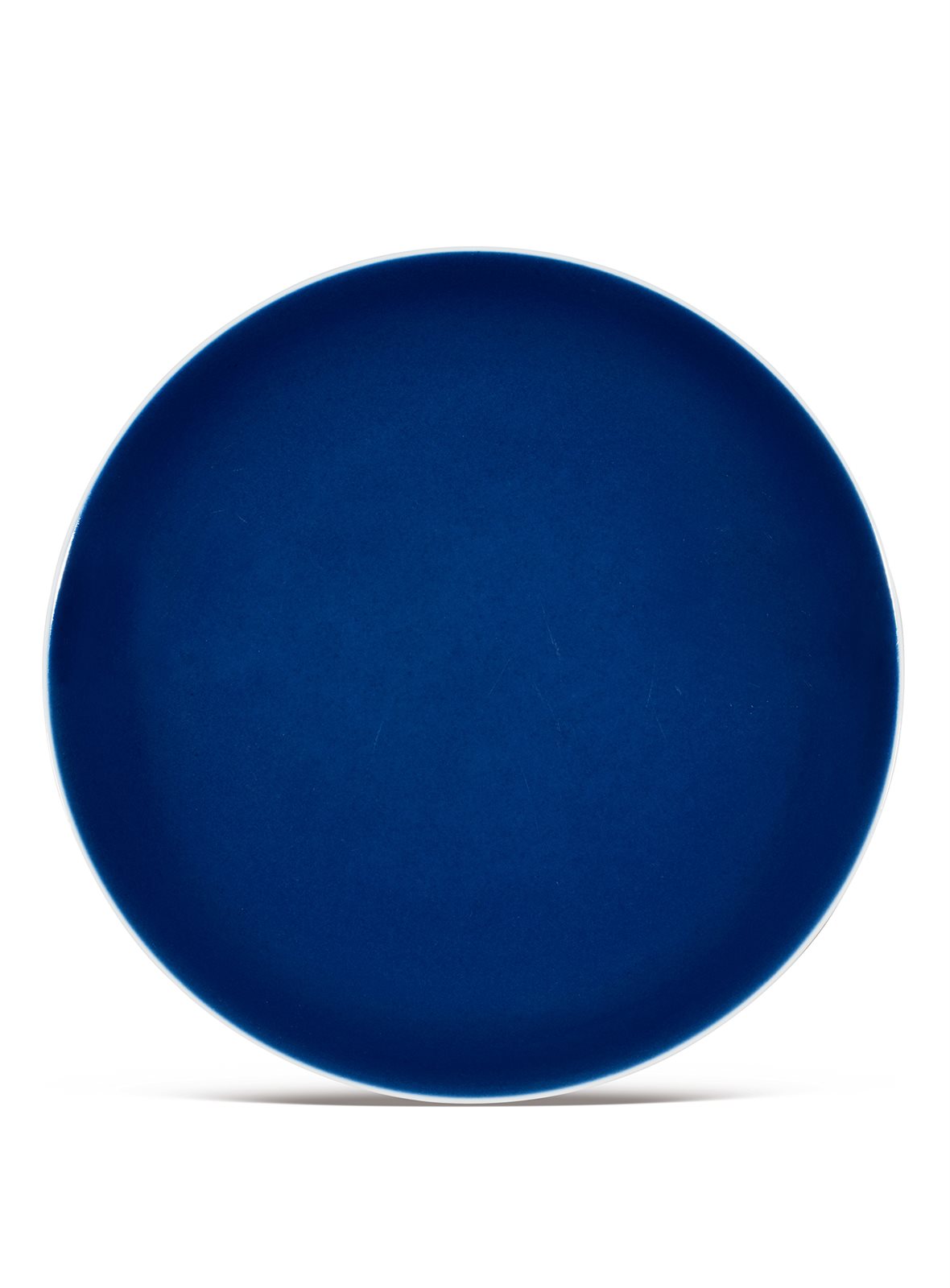 清光绪 霁蓝釉盘