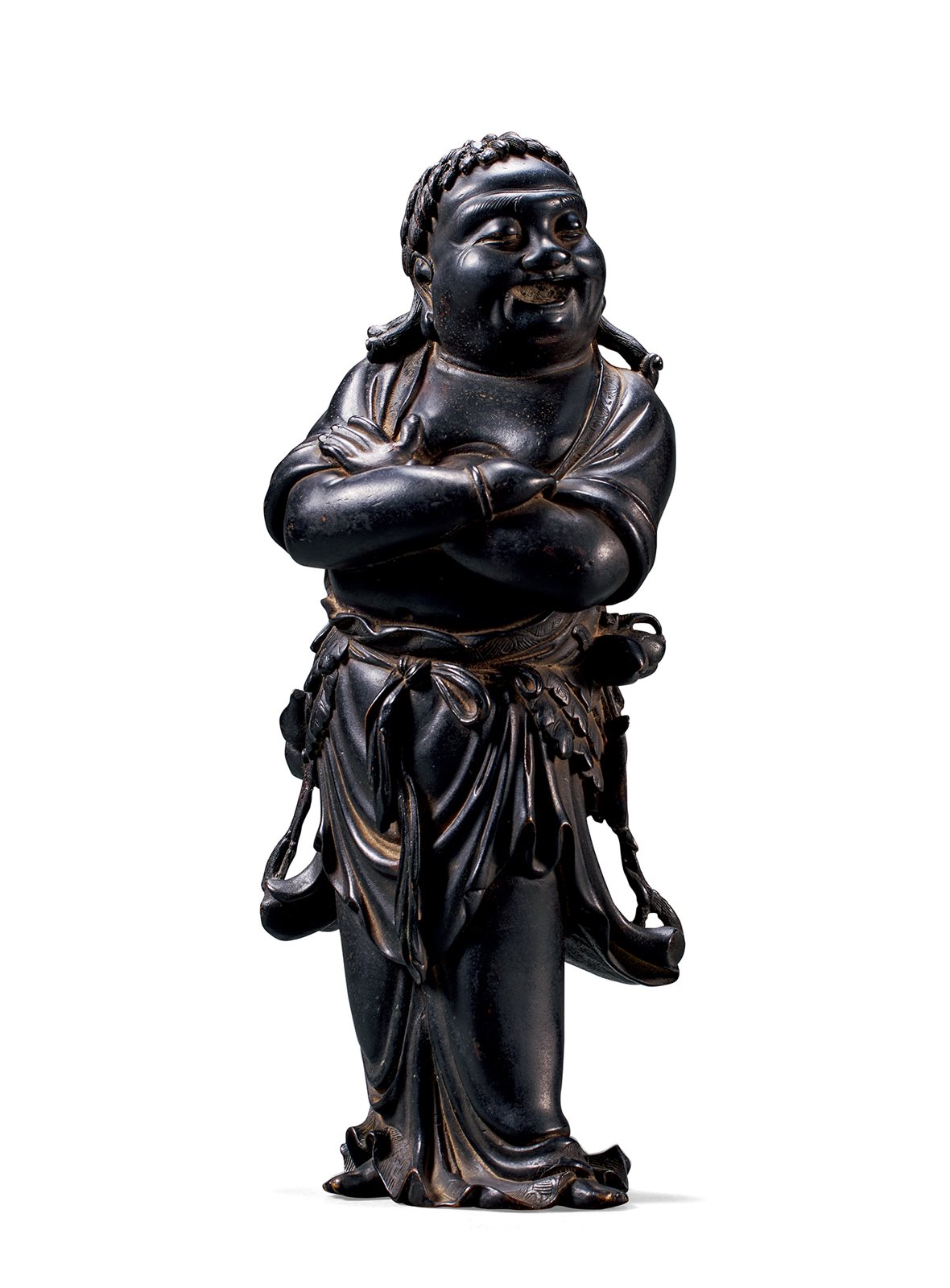 十九世纪 “石叟”款铜刘海像