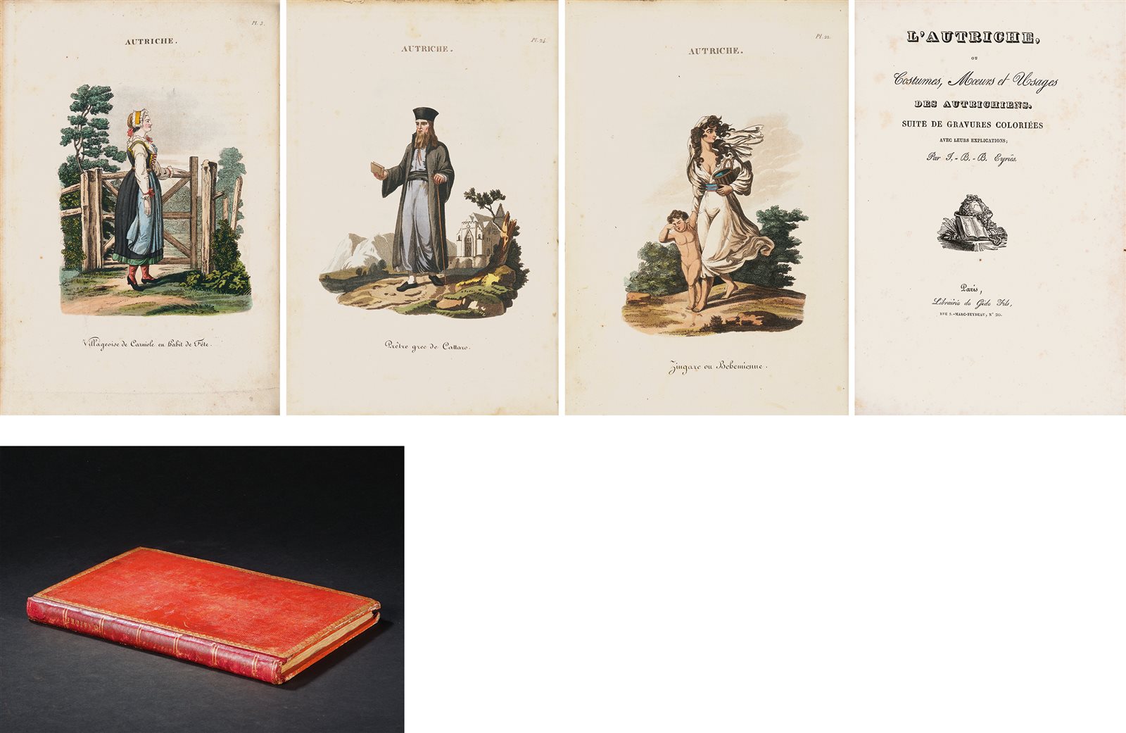 奥地利的民族服饰 1825年巴黎 Librairie de Gide fils 出版