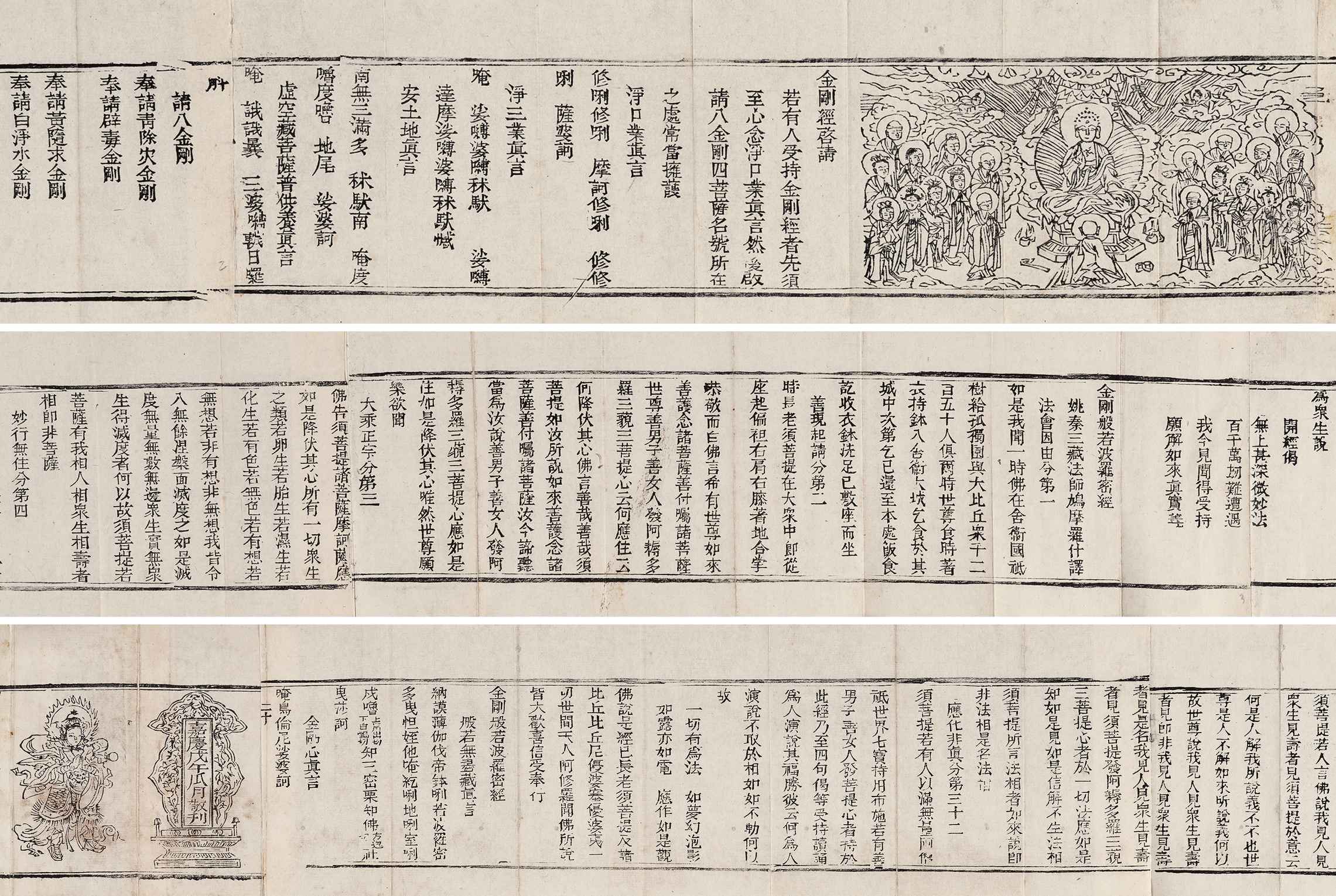 金刚般若波罗蜜经（佛说金刚神咒） 清嘉庆三年（1798）七月敬刊