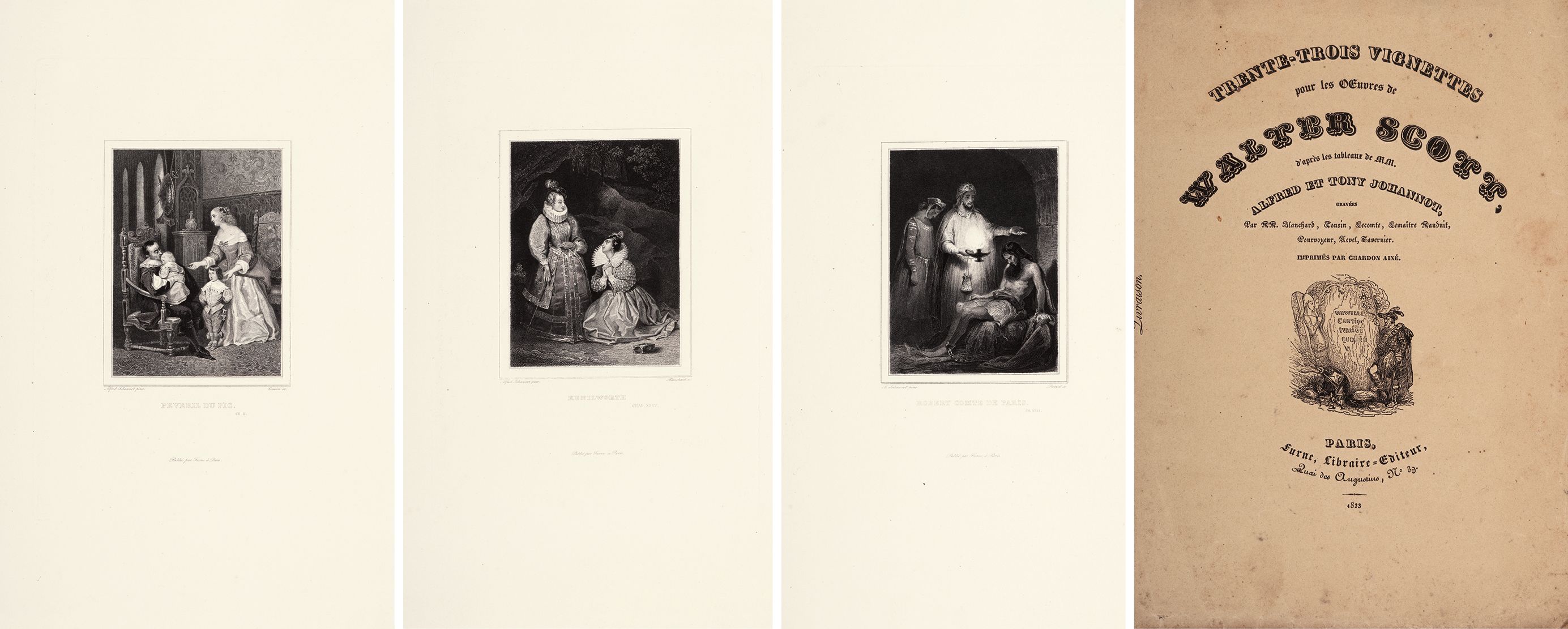 沃尔特·司各特版画集 1833年巴黎 Furne 出版