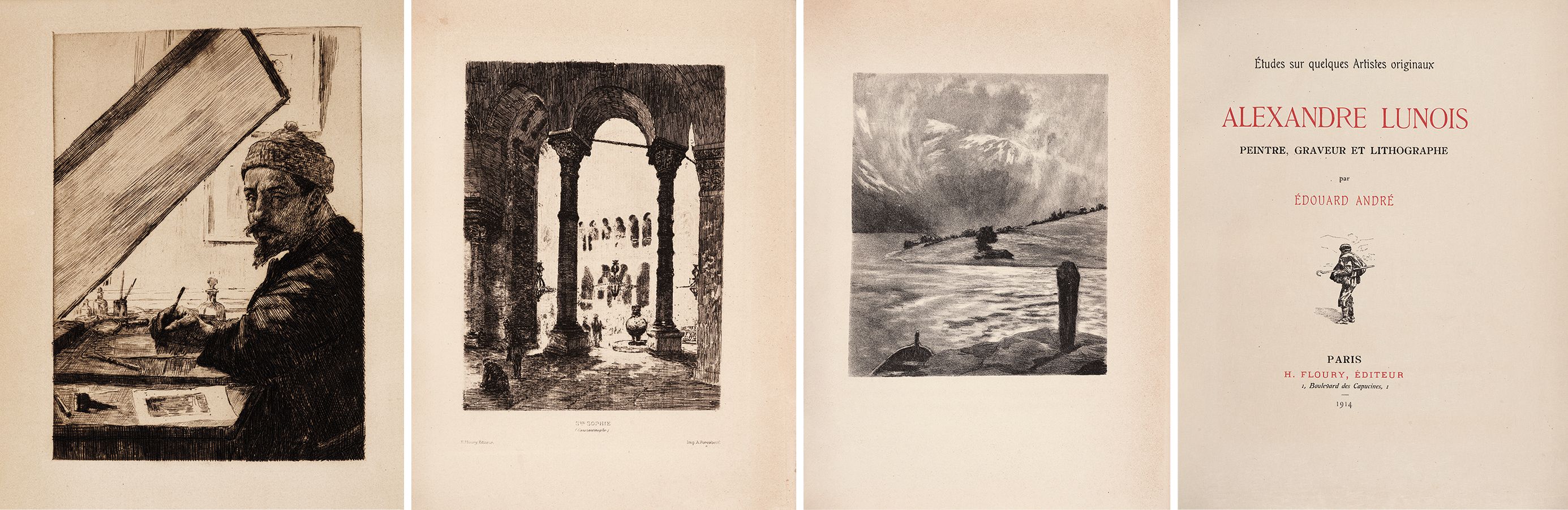 亚历山大·卢努瓦版画集 1914年巴黎 H. Floury 出版