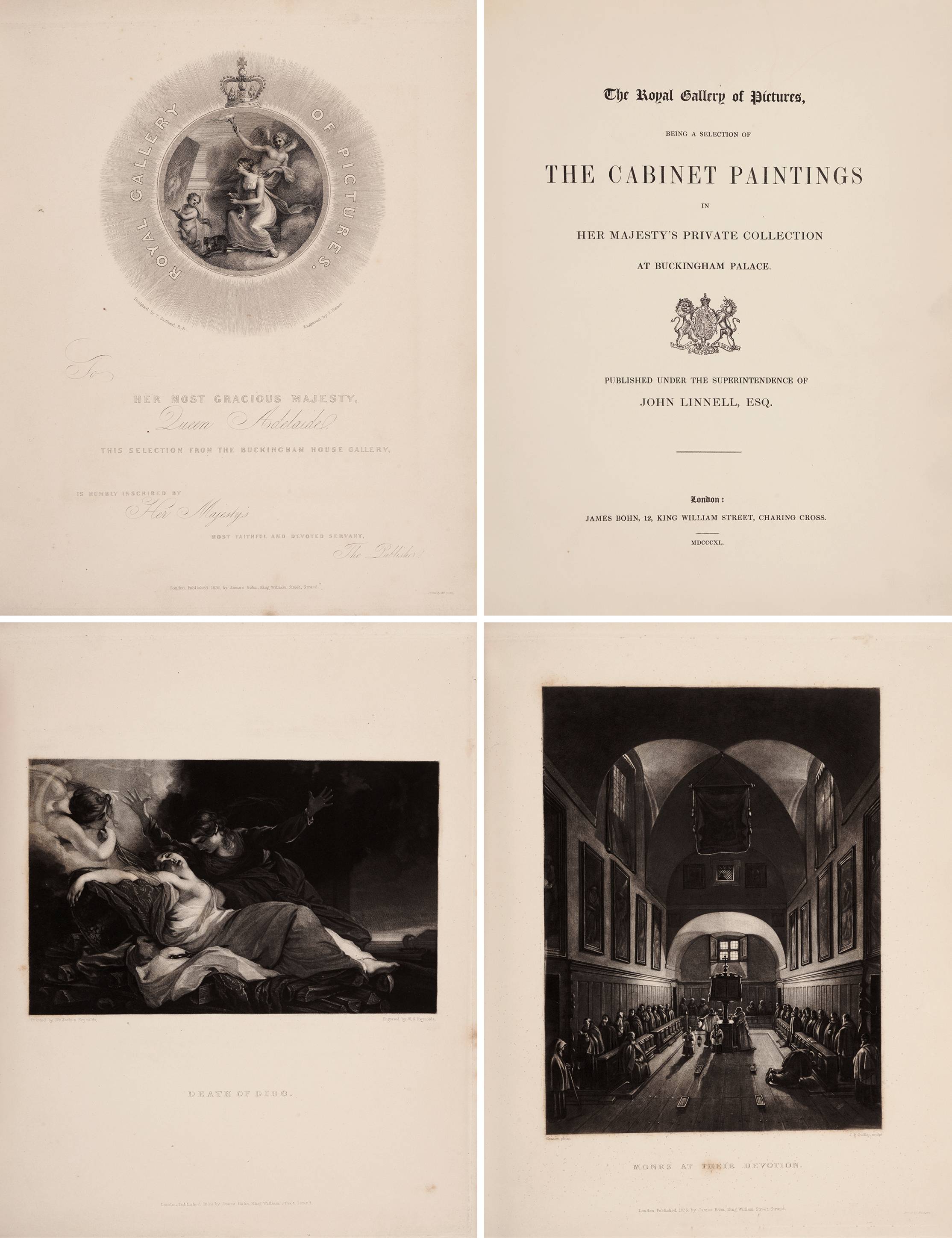英国皇室白金汉宫馆藏画版画集 1840年伦敦 James Bohn 出版