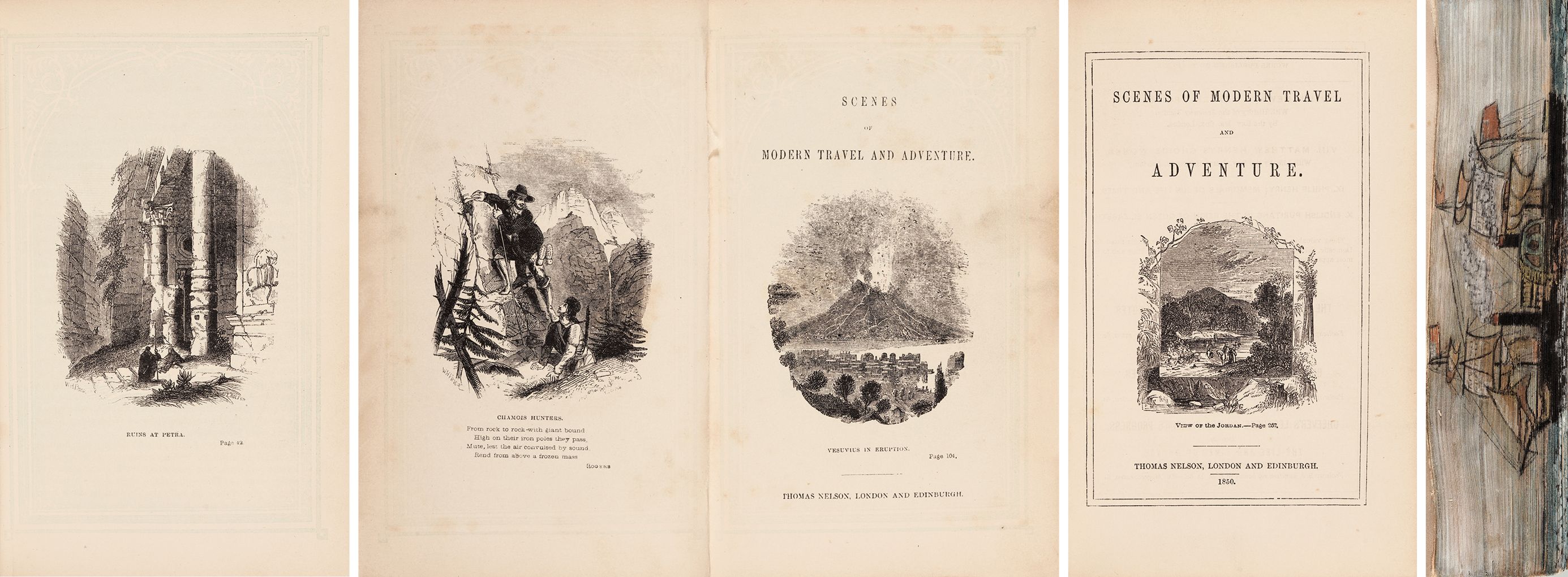 冒险家的探险之旅（书口彩绘） 1850年伦敦 Thomas Nelson 出版