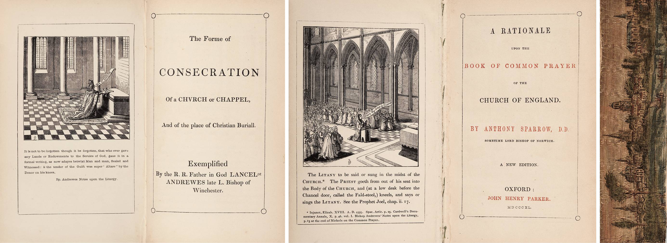 英格兰教会公祷书（书口彩绘） 1840年牛津 John Henry Parker 出版
