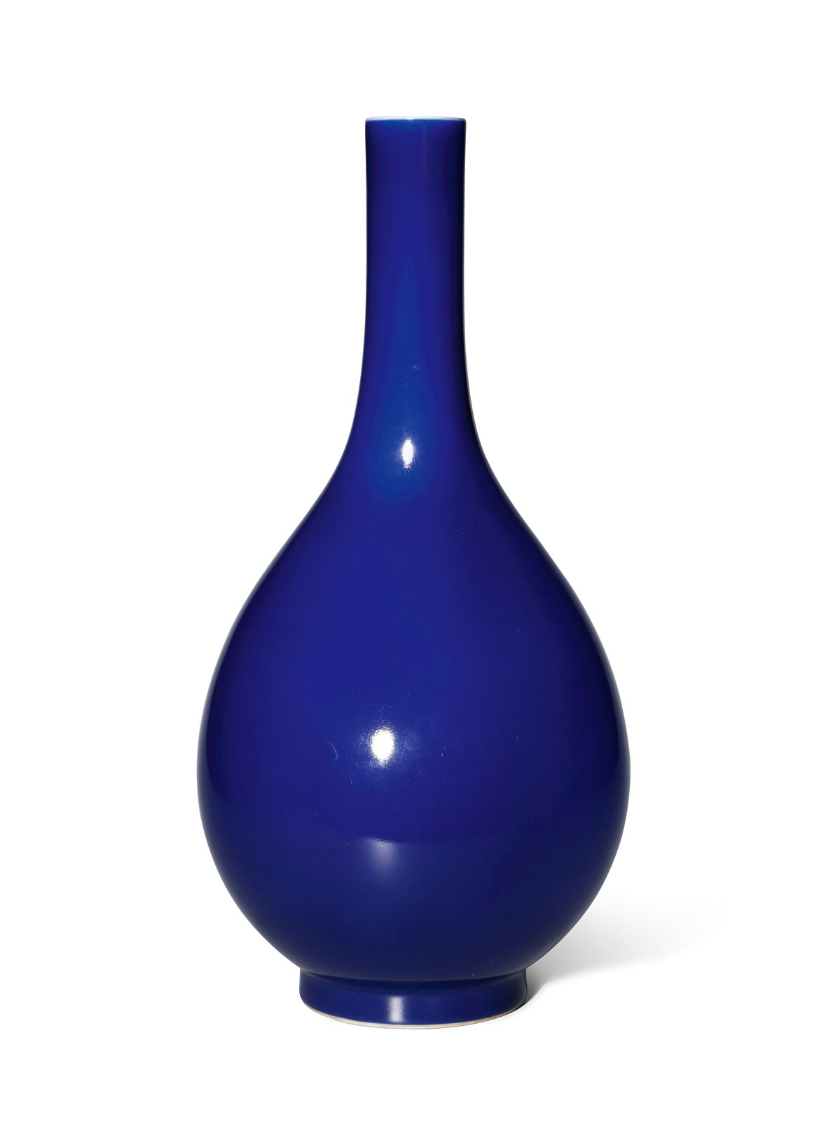 清乾隆 霁蓝釉大胆瓶
