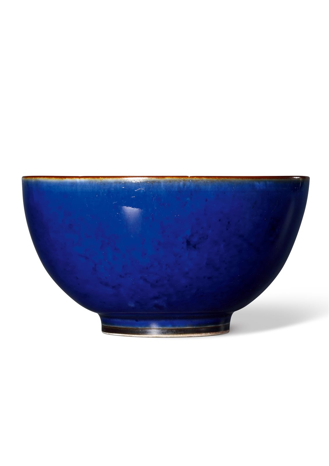 明嘉靖 霁蓝釉碗