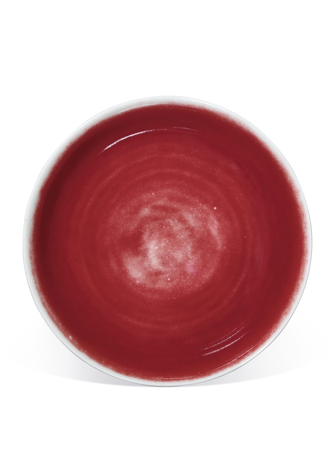 清道光 霁红釉撇口盘