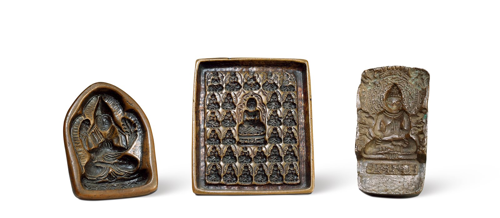 十七世纪 铜擦模一组三件