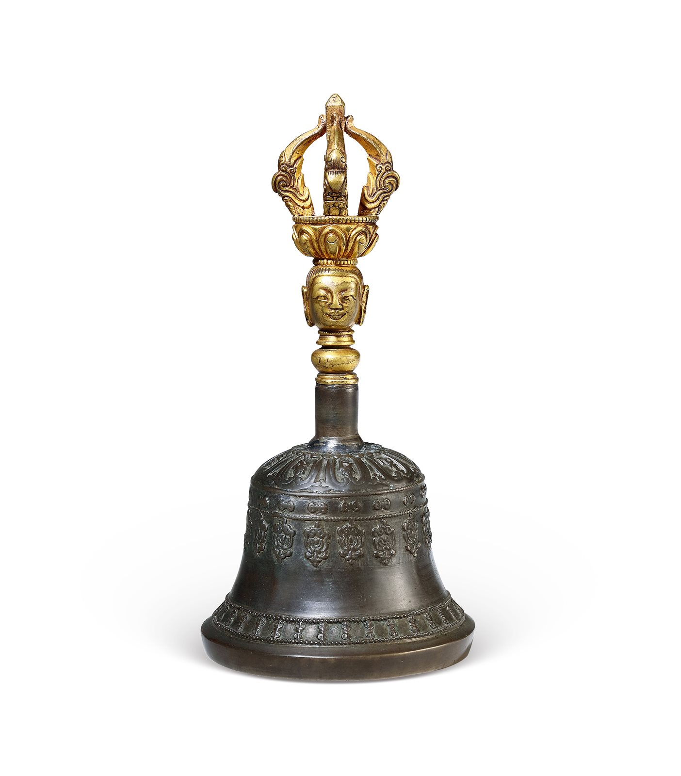 十八世纪 铜鎏金金刚铃