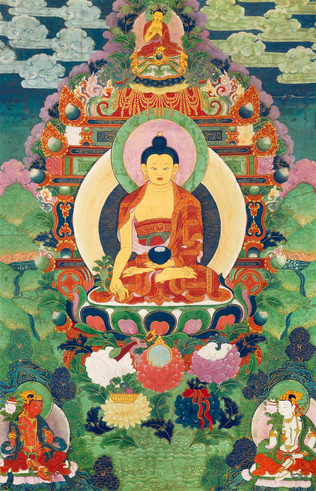清乾隆 药师佛唐卡