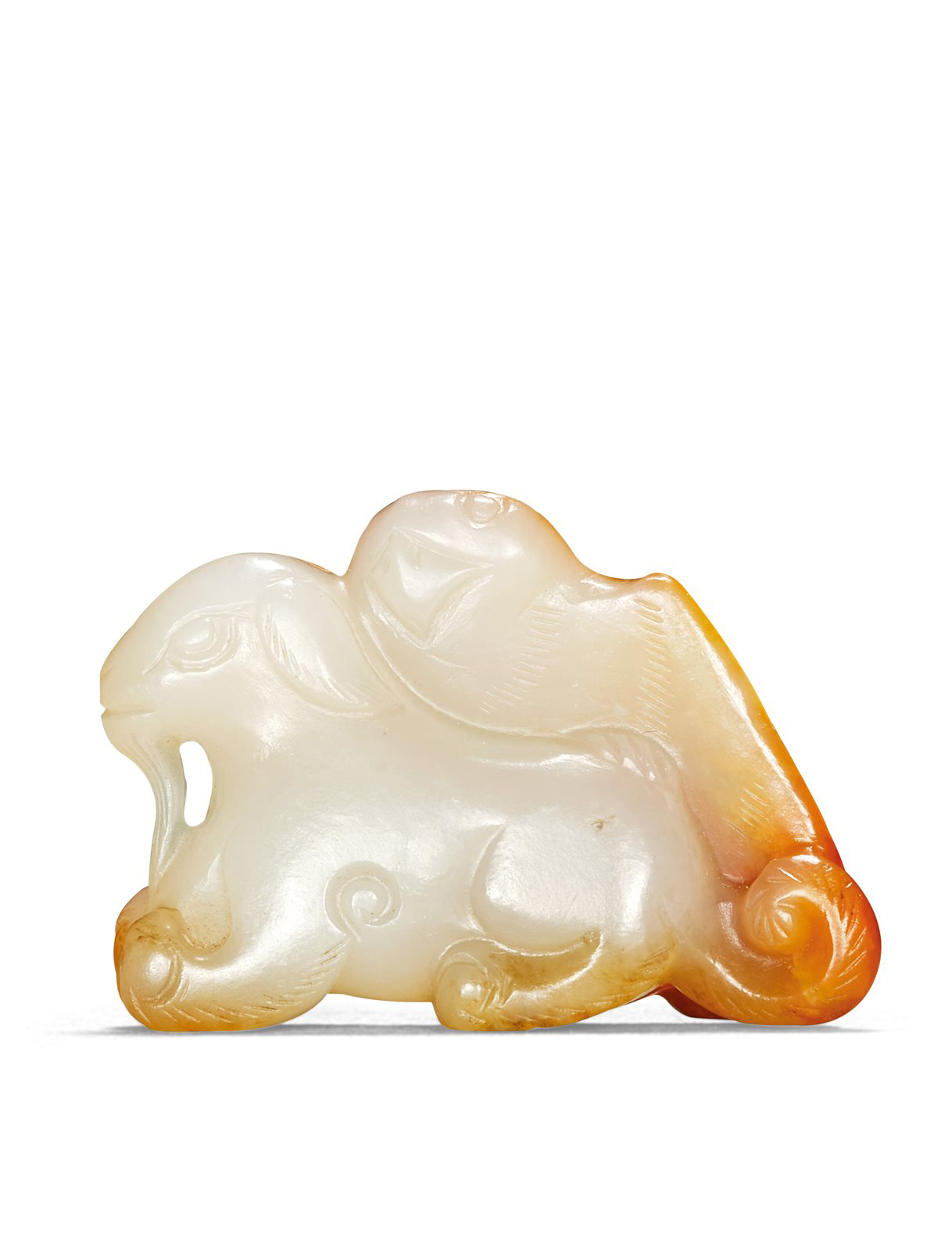 白玉巧雕英雄坠