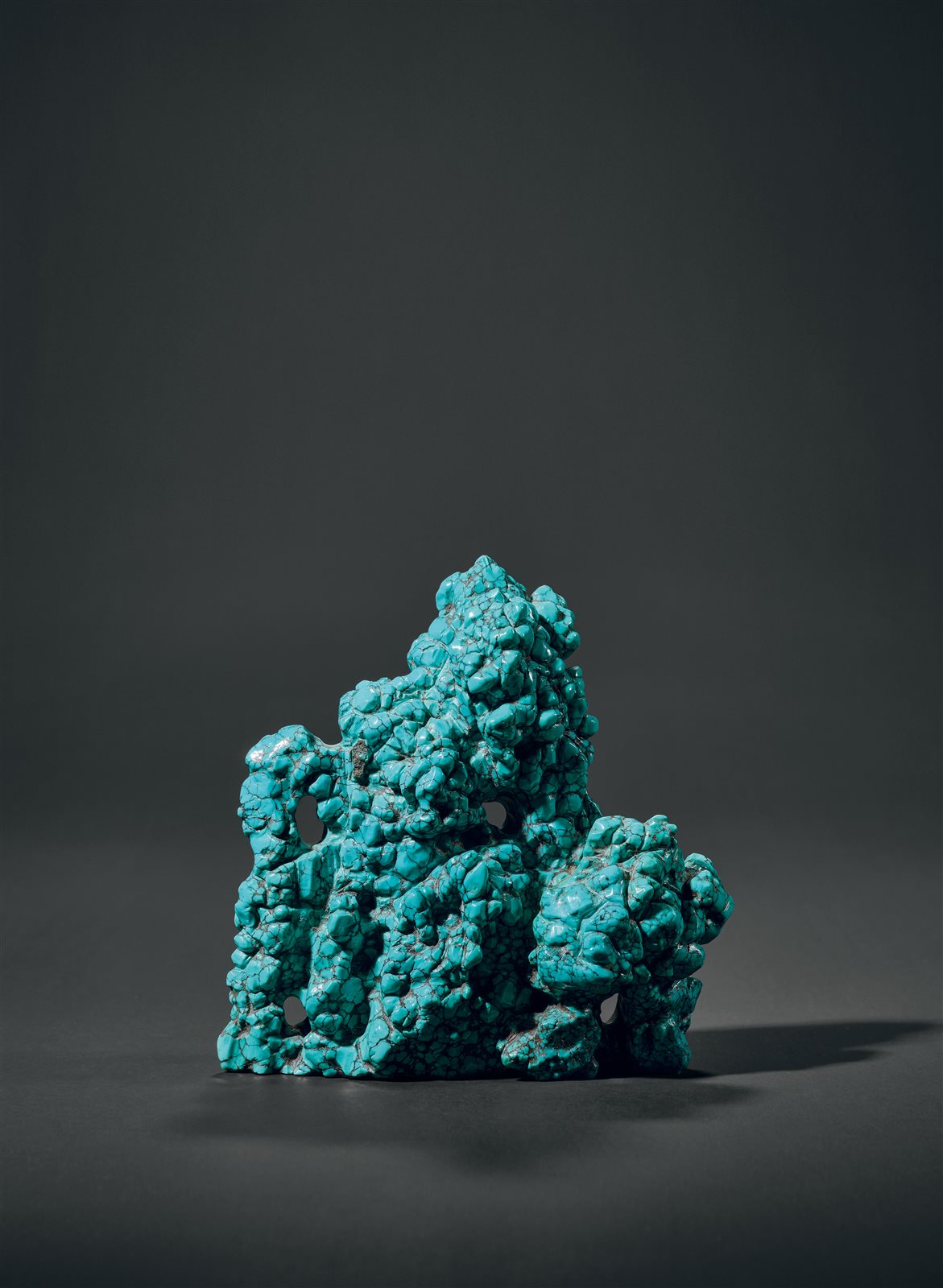 绿松石洞石山子摆件