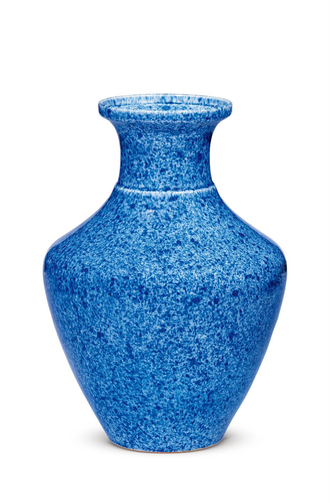 清乾隆 青金蓝釉弦纹盘口尊