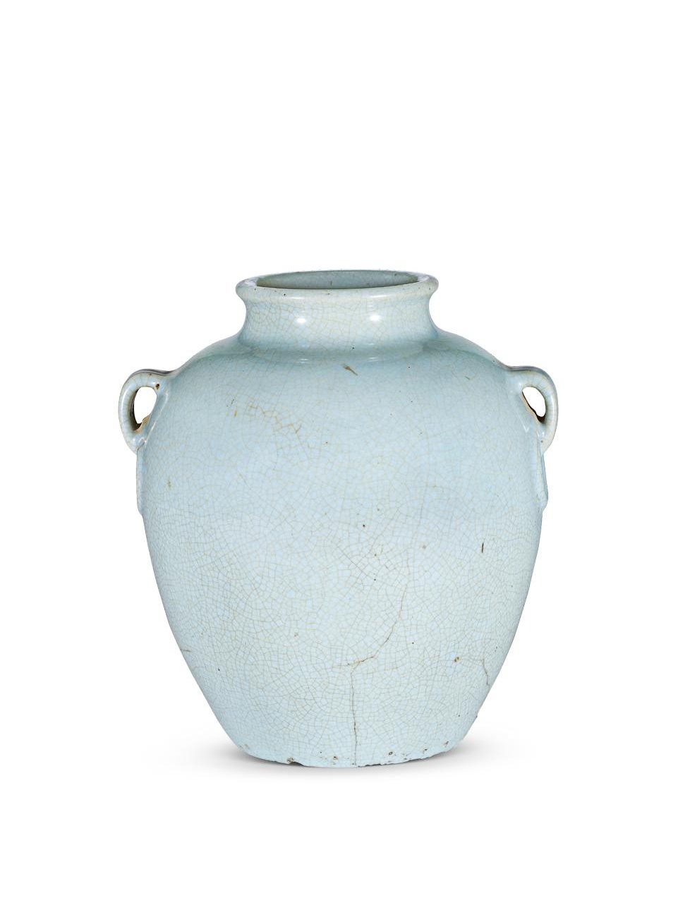 清乾隆 仿官釉铺首尊