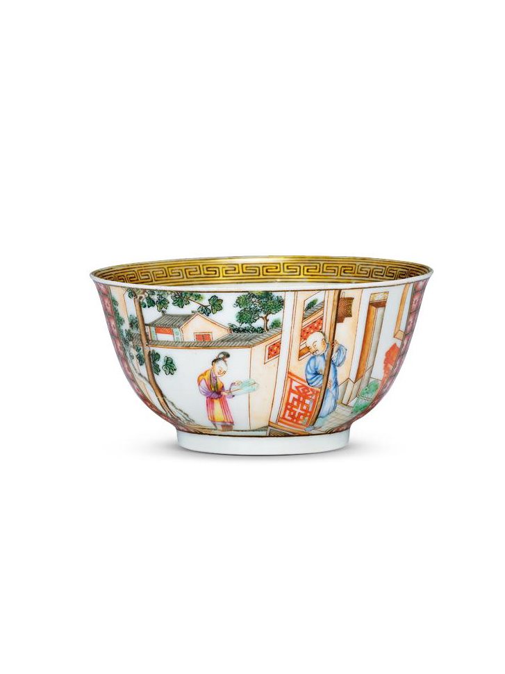 清乾隆 广珐琅人物纹小杯