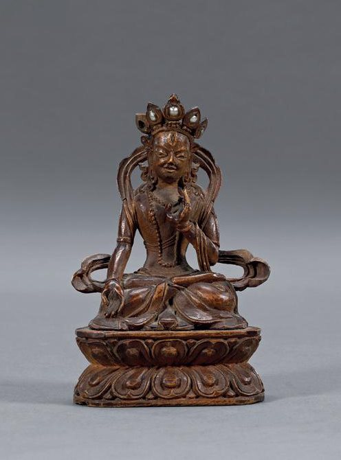 十六世纪 檀木雕白度母像