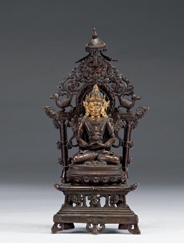 十八世纪 铜泥金无量寿佛