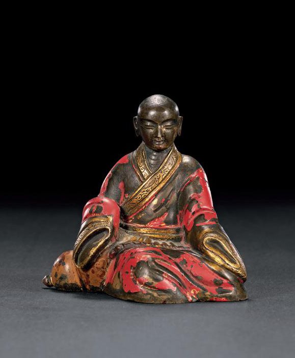 清乾隆 铜大漆罗汉像