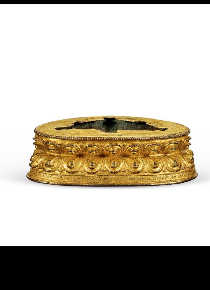 十六世纪 铜鎏金莲座