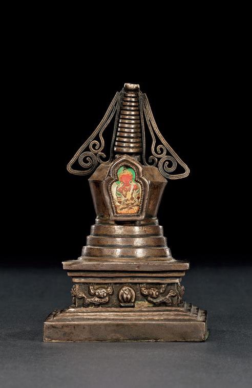 清乾隆 银尊胜塔