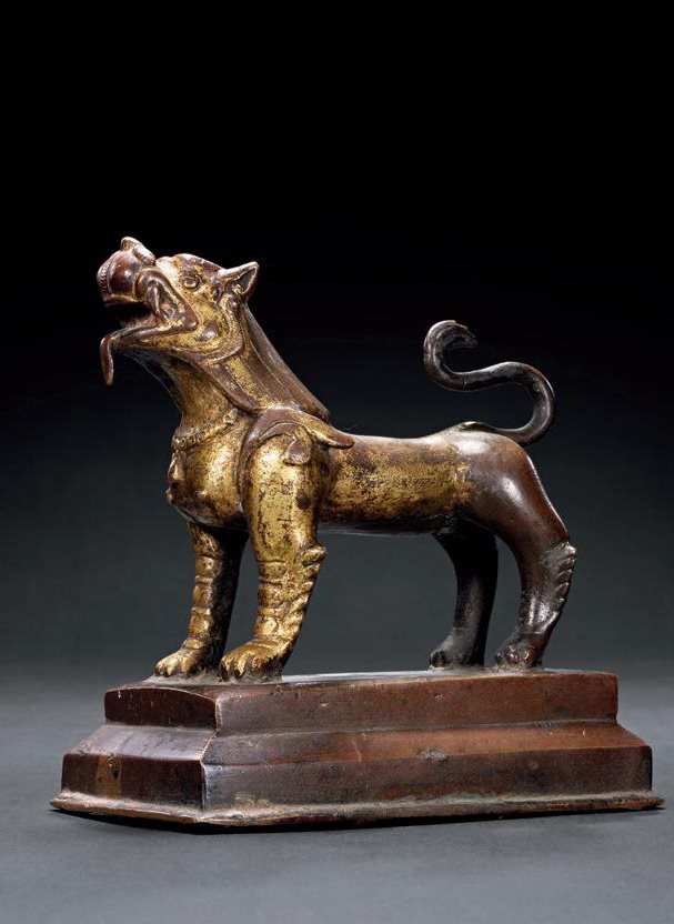 十七世纪 铜鎏金狮子