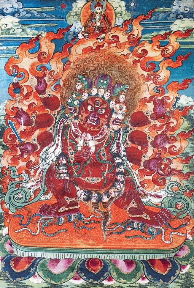 清中期 马头金刚唐卡