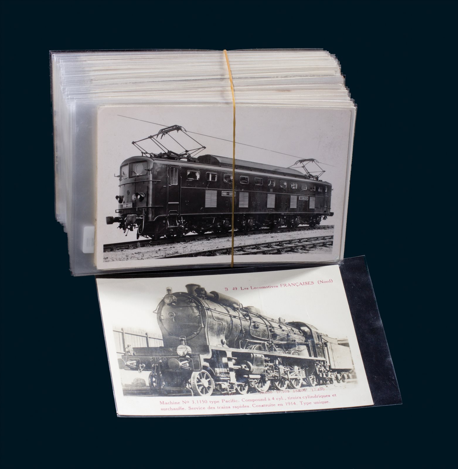 1900年前后至1950年火车头照片明信片一组100枚