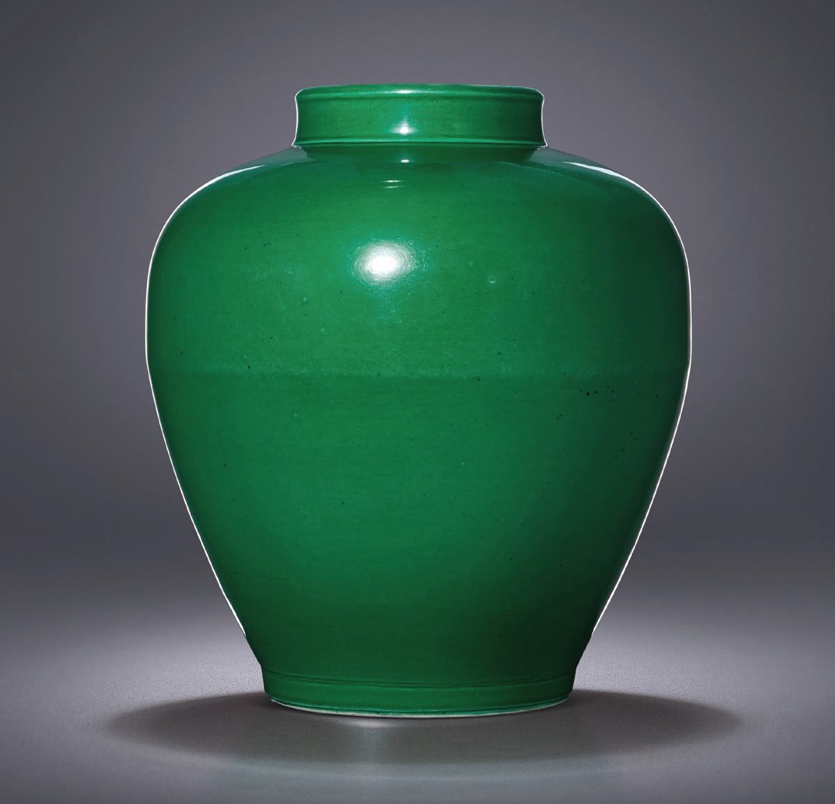 瓜皮绿釉罐